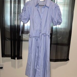 Eliza J Sky Blue Puff Sleeve Dress